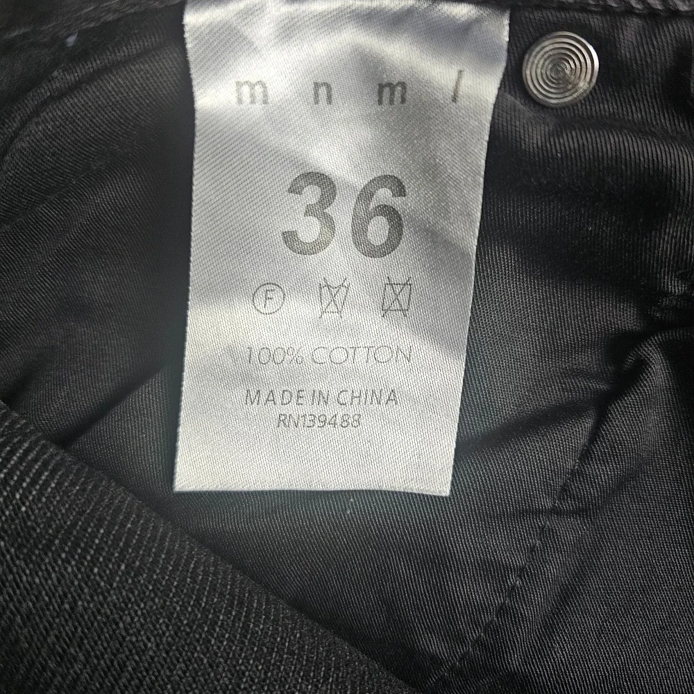 MNML Carpenter Jeans Men 37x28.5 Black Double‎ Knee Utility Workwear Denim Pants